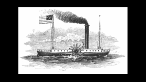 Первый пароход достигает Нового Орлеана