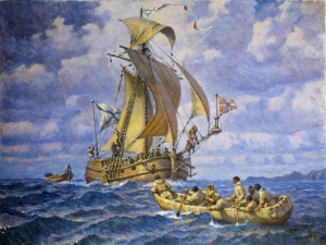 Капитан Мартын Шпанберг на построенных на Камчатке судах достиг Японии