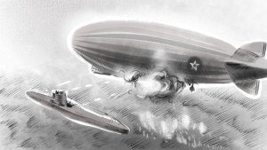 Единственный за Вторую мировую войну бой дирижабля с подводной лодкой